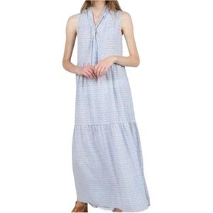 Lili Sidonio Molly Bracken Women’s Small Long Maxi Dress Sleeveless Traffic Blue